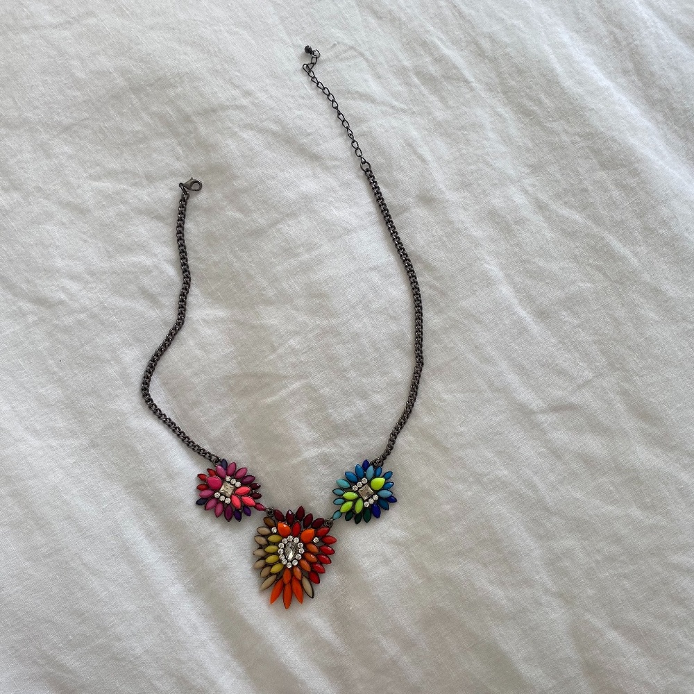 JCrew Rainbow Statement Necklace